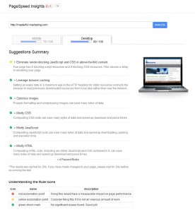 Google Pagespeed Insights - Desktop