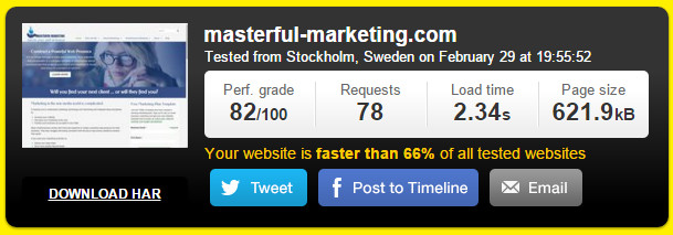 pingdom website speed test