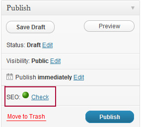 WordPress SEO - Publish Box Indicator