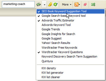 SEO Toolbar select keyword