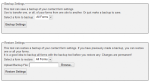 Fast Secure Contact Form Backup